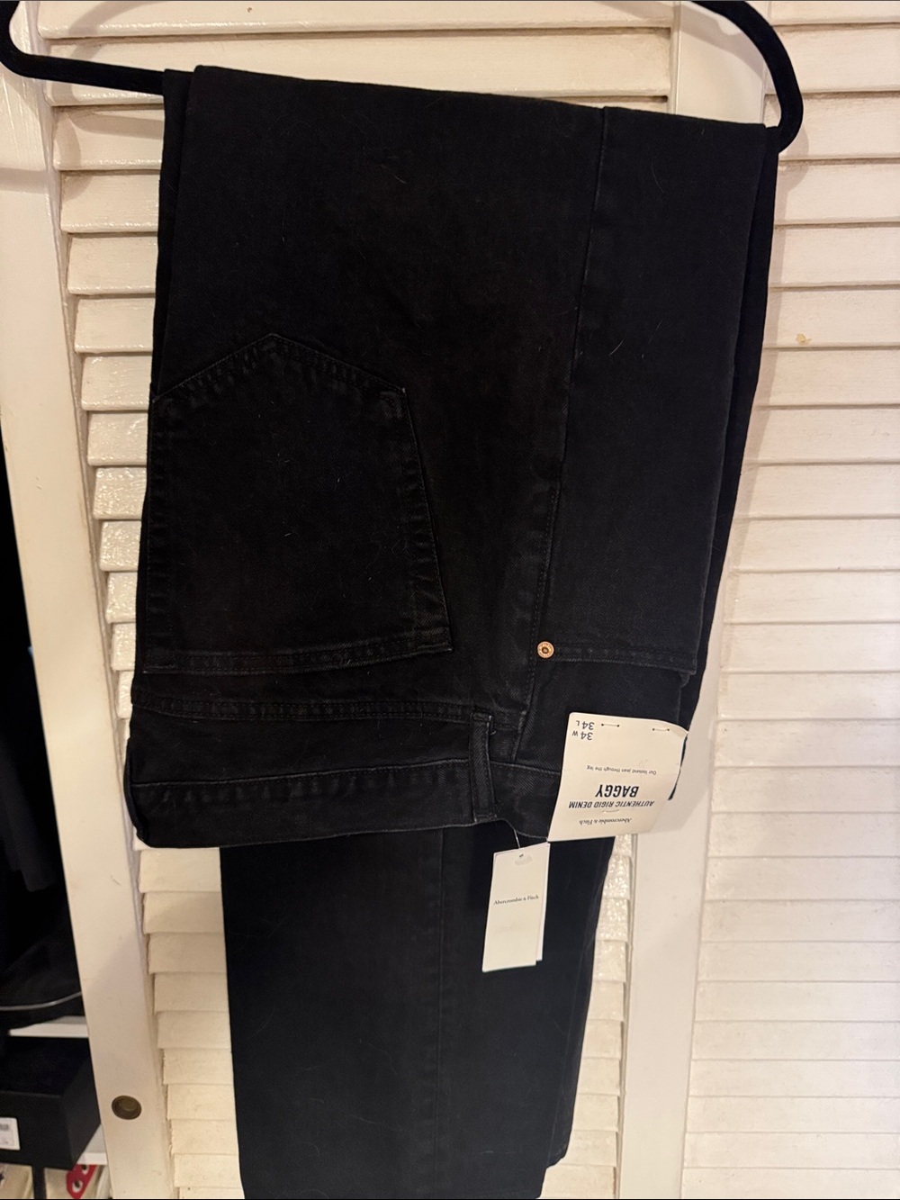 Abercrombie & Fitch Baggy Black Straight Leg Men’s Jeans